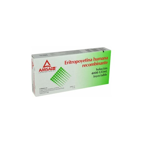 ERITROPOYETINA HUMANA RECOMBINANTE AMP 4000UI AMSA