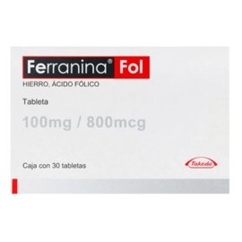 FERRANINA FOL (HIERRO/ACIDO FOLICO) GRAG 100/800MG C30