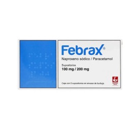 FEBRAX (NAPROXENO/PARACETAMOL) SUPOSITORIO 100/200MG C5