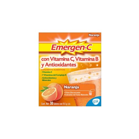 EMERGEN-C NARANJA(VIT C/VIT B/ANTIOXIDANTES) SOBRE 9.6G C10