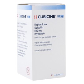 CUBICINE (DAPTOMICINA) SOL INY 500MG