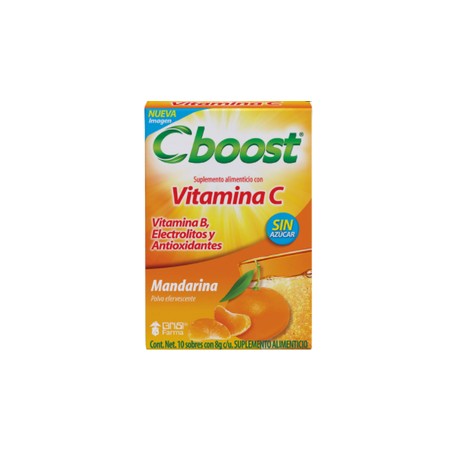 CBOOST (VITAMINA C/VIT B/MINERALES) SOBRE 8G C10