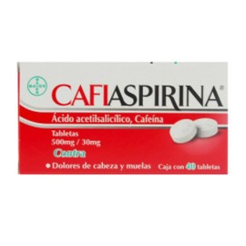 CAFIASPIRINA (ACIDO ACETILSALICILICO/CAFEINA) TAB 500MG/30MG C40