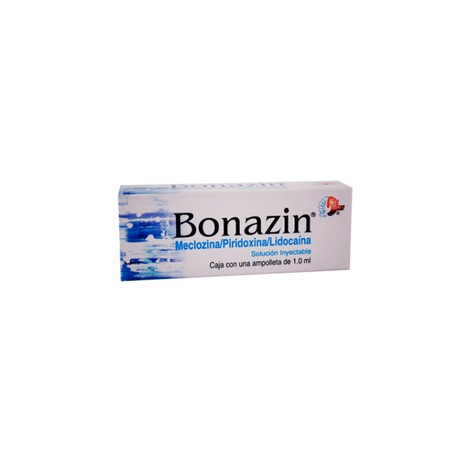 BONAZIN (MECLIZINA/PIRIDOXINA/LIDOCAINA) AMP 25/50/20MG 1ML C1