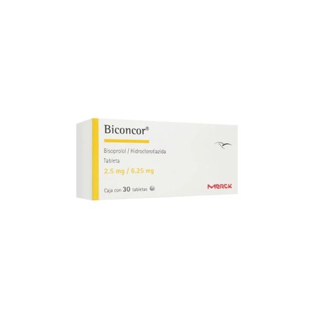 BICONCOR (BISOPROLOL/HIDROCLOROTIAZIDA) TAB 2.5/6.25 C30