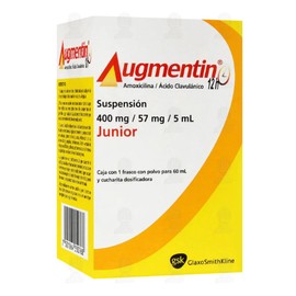 AUGMENTIN 12H JUNIOR (AMOXICILINA/CLAVULANATO) SUSP 400MG/57MG/5ML 60ML