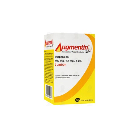 AUGMENTIN 12H JUNIOR (AMOXICILINA/CLAVULANATO) SUSP 400MG/57MG/5ML 60ML