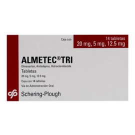 ALMETEC TRI (OLMESARTAN/AMLODIPINO/HIDROCLOROTIAZIDA) TAB 20MG/5MG/12.5MG C14