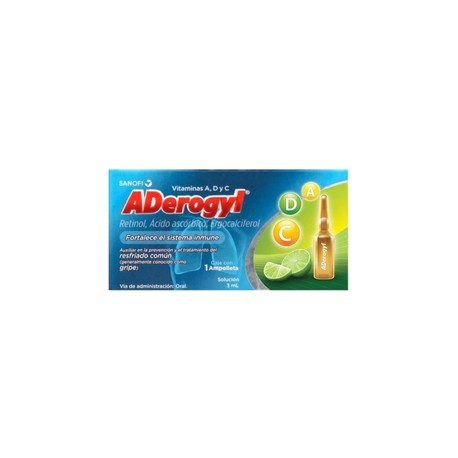 ADEROGYL (RETINOL/ACIDO ASCORBICO/ERGOCALCIFEROL) AMP 3ML C1
