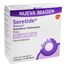 SERETIDE DISKUS (SALMETEROL/FLUTICASONA) 50/100MCG 60 DOSIS