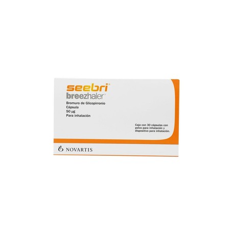 SEEBRI BREEZHALER (BROMURO DE GLICOPIRRONIO) CAP 50MCG PARA INHAL C30