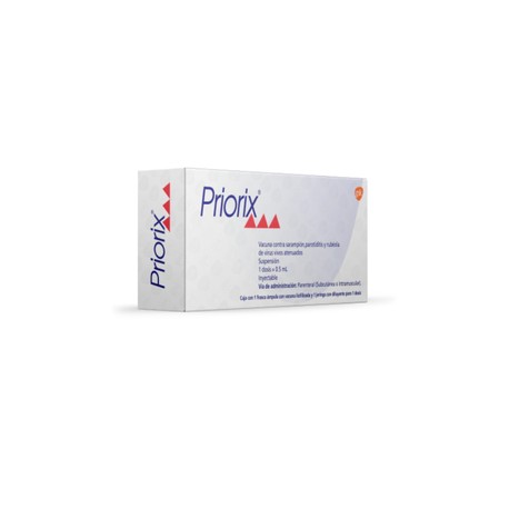 PRIORIX (VACUNA SARAMPION/PAROTIDITIS/RUBEOLA) JGA 0.5ML C1