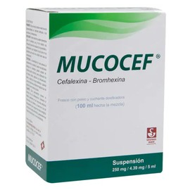 MUCOCEF (CEFALEXINA/BROMHEXINA) SUSP 250/4.39MG 100ML