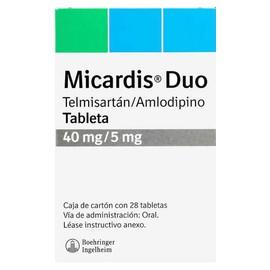 MICARDIS DUO (TELMISARTAN/AMLODIPINO) TAB 40MG/5MG C28