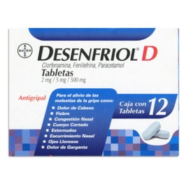 DESENFRIOL D (CLORFENAMINA/FENILEFRINA/PARACETAMOL) TAB C12