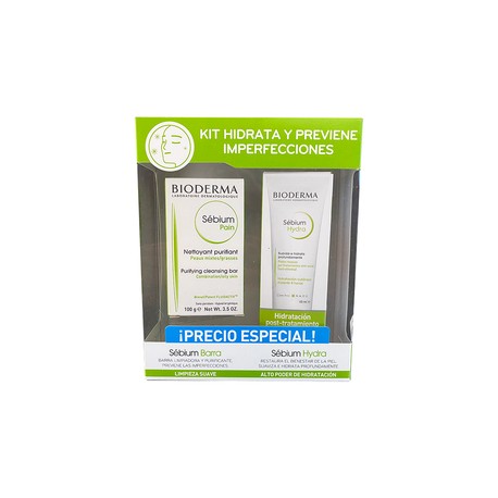 KIT BIODERMA  SEBIUM HYDRA + SEBIUM BARRA 100GR