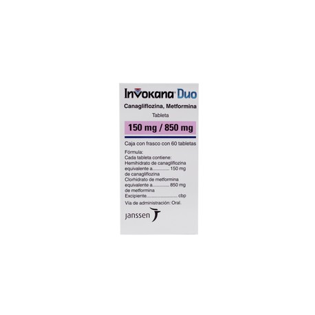 INVOKANA DUO (CANAGLIFLOZINA/METFORMINA) TAB 150MG/850MG C60