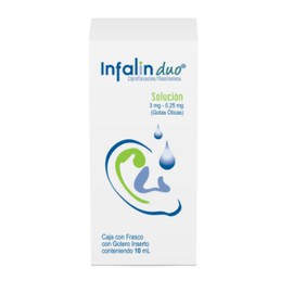 INFALIN DUO (CIPROFLOXACINO/FLUOCINOLONA) SOL 3MG/0.25MG/ML 10ML