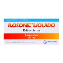 ILOSONE LIQUIDO (ERITROMICINA) SUSP 250MG/ML C120ML