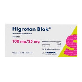 HIGROTON BLOK (ATENOLOL/CLORTALIDONA) TAB 100MG/25MG C28