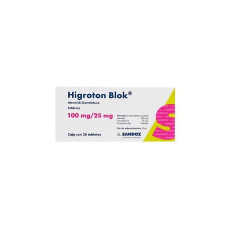 HIGROTON BLOK (ATENOLOL/CLORTALIDONA) TAB 100MG/25MG C28