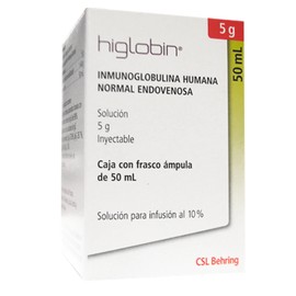 HIGLOBIN (INMUNOGLOBULINA HUMANA NORMAL) FCO AMP 5G C1