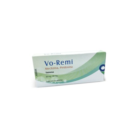 VO-REMI (MECLIZINA/PIRIDOXINA) TAB 25/50MG C12