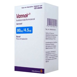 VANNAIR (BUDESONIDA/FORMOTEROL) AEROSOL 80MCG/4.5MCG 120 DOSIS