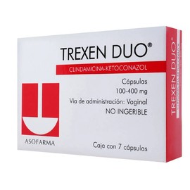 TREXEN DUO (CLINDAMICINA/KETOCONAZOL) CAP VAGINAL 100/400MG C7