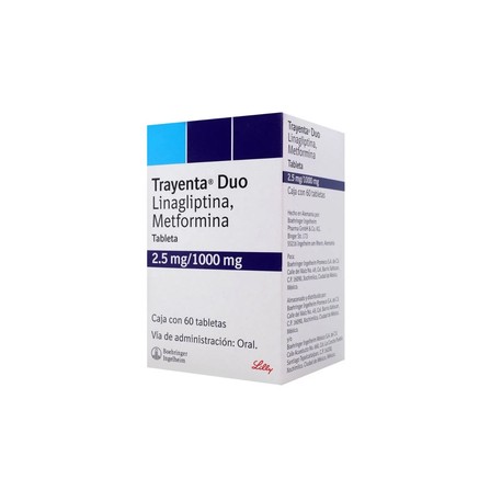 TRAYENTA DUO (LINAGLIPTINA/METFORMINA) TAB 2.5MG/1000MG C60