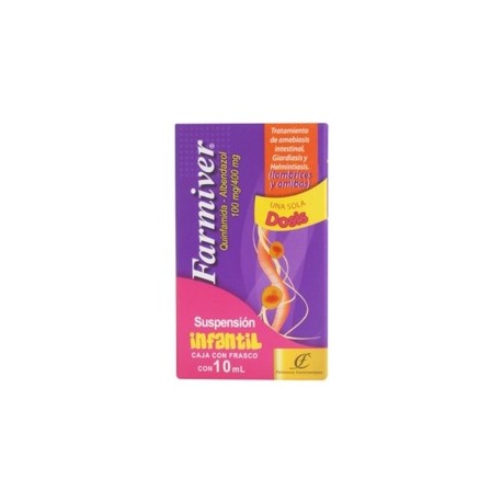 FARMIVER INFANTIL (QUINFAMIDA/ALBENDAZOL) SUSP 10MG/400MG 10ML