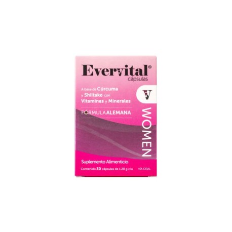 EVERVITAL WOMEN (CURCUMA/SHITAKE/VITAMINAS/MINERALES) CAP C30