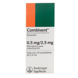 COMBIVENT (IPRATROPIO/SALBUTAMOL) AMP 0.5MG/2.5MG C10