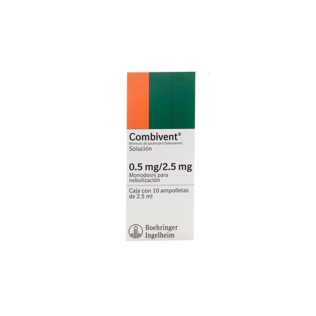 COMBIVENT (IPRATROPIO/SALBUTAMOL) AMP 0.5MG/2.5MG C10