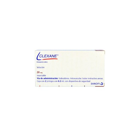 CLEXANE (ENOXAPARINA) JGA 20MG C2