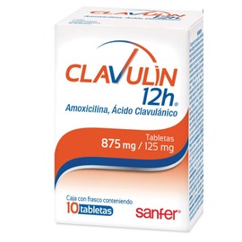 CLAVULIN 12H (AMOXICILINA/CLAVULANATO) TAB 875MG/125MG C10