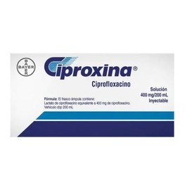 CIPROXINA (CIPROFLOXACINO) FCO AMP 400MG/200ML C1