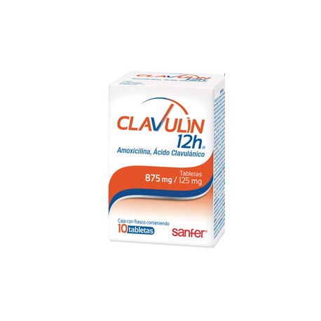 CLAVULIN 12H (AMOXICILINA/CLAVULANATO) TAB 875MG/125MG C10